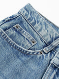 Znbbw TRAF Elegant Side Split Skirt Women Summer High Waist Midi Skirts Female 2023 Spring Denim Office Blue Ladies Clothes