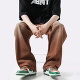 Znbbw Men Jeans Spring Autumn Wide Leg Pants Harajuku Straight Casual Loose Jeans Fashion Women Trousers Daily Streetwear Clothing