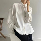 Znbbw Korean Chic Back Pleated Design Blusas Mujer Loose Casual Shirts Blouses Lapel Long Sleeve Tops Spring New Shirt