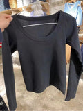 Znbbw White Round Neck Cotton T-Shirts Women Spring Solid Basic Casual Long Sleeve Tees Female Y2k Vintage Sweet Slim Tops 2024
