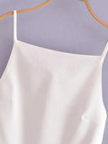 Znbbw TRAF Women Tank Solid Female Slim Sleeveless Casual Vest Crop Top For Ladies Backless Camis Women Vest