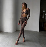 Znbbw Zebra Erotic Lingerie For Full Crop Top Tight Outfit Transparent Sheer Lace Seamless Intimate G-String Briefs Sets