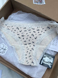 Znbbw Print Lace Bow Panties Women's Soft Cotton Underwear Sweet Patchwork Low Waist Underpants Chic Cute Girls Panties Women
