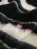 Znbbw Women Black Gothic Striped Cardigan Knit Two-tone Sweater 90s Harajuku Korean Vintage Long Sleeve Jumper Sweaters 2000s Clothes