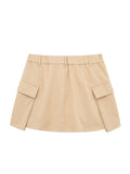 Znbbw TRAF Summer Fashion Women Cargo Shorts Skirts Asymmetric High Waist Zipper Big Pockets Skorts Female TRAF Short Pants