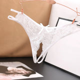 Znbbw Women Lace Panties Sexy Crotchless Underwear Erotic Panties Transparent Lingerie Perspective Female G-string Embroidered Thongs