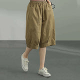 Znbbw Women Cotton Cargo Shorts Korean Fashion Streetwear Female Loose Wide Leg Pants Harajuku BF All Match Shorts Summer New