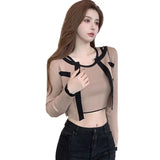 Znbbw Sweaters for Women Crewneck Women's Top Loose Outerwear Knitted T-shirt