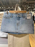 Znbbw Blue Low Waist Denim Skirts Casual Chic Pockets A-line Summer Mini Skirts Women Y2k Streetwear Harajuku Slim Faldas 2024