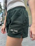 Znbbw Embroidery Sports Shorts Cotton Elastic High Waist Summer Straight Sweatpants Women Y2k Streetwear Vintage Casual Shorts
