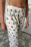 Znbbw Print Vest Pants Sets Summer Cute Sleeveless Camis Tops+ Button Straight Pants Two Piece Set Vintage Sweet Women Outfit