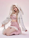 Znbbw Pink Kawaii 4 Pieces Set Women Belt Patchwork Elegant Sweet Skirt Suit Female Korean Fashion Party Casual Y2k Set 2024