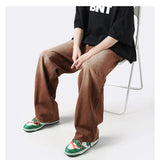 Znbbw Men Jeans Spring Autumn Wide Leg Pants Harajuku Straight Casual Loose Jeans Fashion Women Trousers Daily Streetwear Clothing