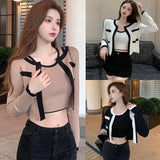 Znbbw Sweaters for Women Crewneck Women's Top Loose Outerwear Knitted T-shirt