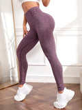 Znbbw Letter Honey Peach Hip Yoga Pants High Waist Lift Hip Tight Fitness Leggings Seamless Training Sports Leggings for Women