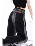 Znbbw Women's Vintage Jeans Baggy High Waist Denim Trouser 2000s Harajuku 90s Aesthetic Retro Korean Y2k Wide Leg Pants Pippie Clothes