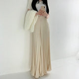 Znbbw High Waist Ruched Pants Women Spring Summer Casual Pleated Trousers Solid All Match Wide Leg Pants Fashion Bottoms