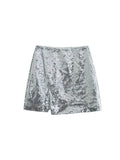 Znbbw Spring Summer Sexy Women Sequined Mini Skirt Women High Waist Skirts Female Party A-line Skirt