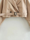 Znbbw TRAF Women Spring Autumn Fashion Slim Jacket Office Lady Simple Casual Short Sweet Solid Double Breasted Jacket Coat Top