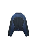Znbbw TRAF Bomber Denim Jackets for Women Spring Autumn Vintage Chic Long Sleeve Single Breasted Jean Coats Tops Outerwear