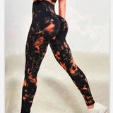 Znbbw Dye Seamless Leggings Women for Gym Yoga Pants Push Up Workout Sports Leggings High Waist Tights Ladies Fitness Clothing