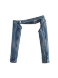 Znbbw TRAF Women Sexy Denim Camis Women Tops Blue Camis Sleeveless Female Denim Tank With Button Top