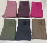 Znbbw Letter Honey Peach Hip Yoga Pants High Waist Lift Hip Tight Fitness Leggings Seamless Training Sports Leggings for Women