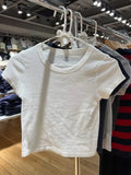 Znbbw White Cotton Slim T-shirts Casual Summer Round Neck Cute Short Sleeve Tees Femme Harajuku Solid Basic T Shirt Tops 2024