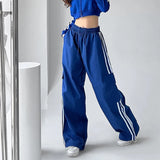 Znbbw Sweatpants Women Hip Hop Streetwear Baggy Wide Leg Cargo Pants Bf Y2K High Waist Drawstring Joggers Trousers