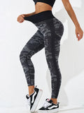 Znbbw Women Camouflage Seamless Yoga Pants High Waist Lifting Hip Peach Hip Fitness Leggings Quick Drying Running Sports Leggings