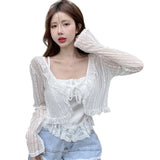 Znbbw Shirt Korean Summer Cardigan Sunscreen Casual Long Sleeves Short Shirts Sun Protection Clothing