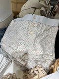 Znbbw Print Patchwork Slim Shorts Cute Fairycore Elastic Waist Cotton Button Short Pants Harajuku Vintage Summer Shorts Y2k