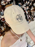 Znbbw Angel Embroidery Baseball Cap Women Four Season Beige Cotton Sunscreen Hat Femme Harajuku Casual Cute Graphic Hats 2024