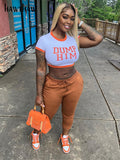 Znbbw Women Fashion Short Sleeve Letter Print Crop Tops T Shirts Tees 2023 Summer Clothes Wholesale Items For Business