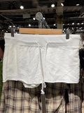 Znbbw Solid Casual Sports Shorts Cotton Raw Trim High Waist Summer Sweatshorts Harajuku Streetwear Drawstring Shorts Women