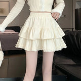 Znbbw Elegant High Waist Mini Skirt Women Korean Fashion Folds A Line Skirts Y2K Casual Female Summer Ball Gown Skirt New