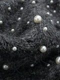 Znbbw Women Knit Pullover Silver Thread Long Sleeved O Neck Blouse Loose Sweater Top Female
