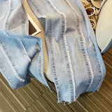 Znbbw Vintage Jeans Raw Edge Stitching High Waist Pockets Lady Pantalones Spring Summer Casual Loose All Match Women Clothes