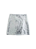 Znbbw Spring Summer Sexy Women Sequined Mini Skirt Women High Waist Skirts Female Party A-line Skirt