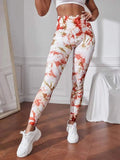 Znbbw New Women Tie Dye Seamless Yoga Pants High Waist Leggings Scrunch Gym Tights Workout Squat Scrunch Running Activewear