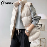 Znbbw Women Vest Coat Loose Sleeveless Jackets Turn Down Collar Ladies Winter Vest Autumn Winter 2023 Fashion Oversized Warm Vests