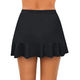 Znbbw New Swim Skirt Women High Waisted Bikini Bottom Swimsuits Tankini Skirt With Panty Brazilian Swimwear Bottom Swimwear Pants