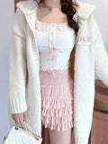 Znbbw Kawaii Lolita Two Piece Set Women Summer Sweet Cute Cake Skirt Suit Female Lace Elegant Blouse + Korean Mini Skirt 2024