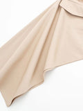 Znbbw TRAF Summer Fashion Women Bustier Asymmetric Draped Sleeveless Backless Slim Halter Top Female Tanks Camis Khaki