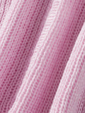 Znbbw Women Pink Wrap Chest Tube Tops Solid Color Knitted Hollow-Out Boat Neck Strapless y2k Tank Tops Summer Backless Bandeau Tops