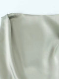 Znbbw TRAF Women Fashion With Tied Satin Back Open Crop Blouses Vintage O Neck Sleeveless Female Shirts Blusas Chic Tops