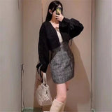 Znbbw Chic Bandage Long Sleeve Cardigan Mujer Solid V Neck Open Stitch Brief Women Sweaters JAPAN Knitted Y2k Clothes