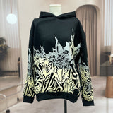 Znbbw Men Hip Hop Goth Skull Print Long Sleeve Oversized Hoodies Women Streetwear Vintage Y2K Harajuku Autumn Couple Hooded Sweatshirt