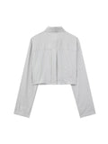 Znbbw TRAF 2023 Women 2 Pieces Sets Pocket Striped Short Shirt Tops + High Waist Unisex Style Long Pants Sets
