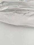 Znbbw TRAF 2023 Woman Metal Short Vest Tops Fashion Sleeveless Vintage Backless Zipper Summer Causal Slim Street Sexy Tops